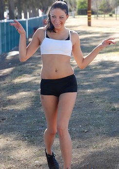 Sexy Latina is picked up in a park and fucked outdoors