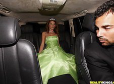 Chec out this amazing big tits teen get rammed hard by her big dick limo driver for her prom after ditching her boyfriend hot pics